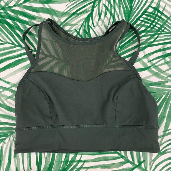Lululemon Sun Setter High Coverage Sports Bra Dark Forest Size 10 - Picture 1 of 5